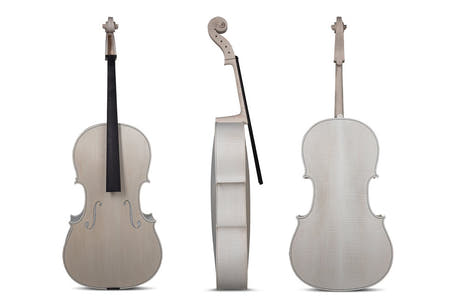 GEWA violoncelle non verni 7/8, Stradivari Gore-Booth, joliment flammé
