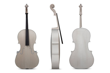 GEWA violoncelle non verni 7/8, Stradivari Gore-Booth, mieux flammé