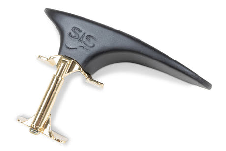 Support de menton SAS avec base en carbone, ébène, hauteur 32 mm