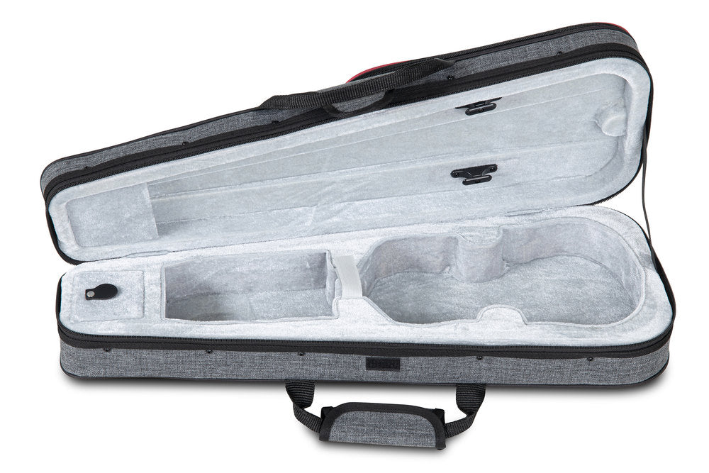 GEWA Pure CVF G 02 étui moulé pour violon 1/4, gris et violet