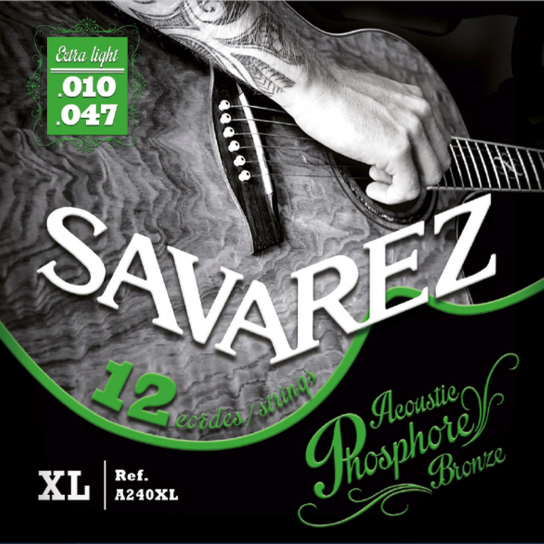 Savarez Cordes pour guitare acoustique Acoustic - 12.str. Ex-Light .010 (A240XL)