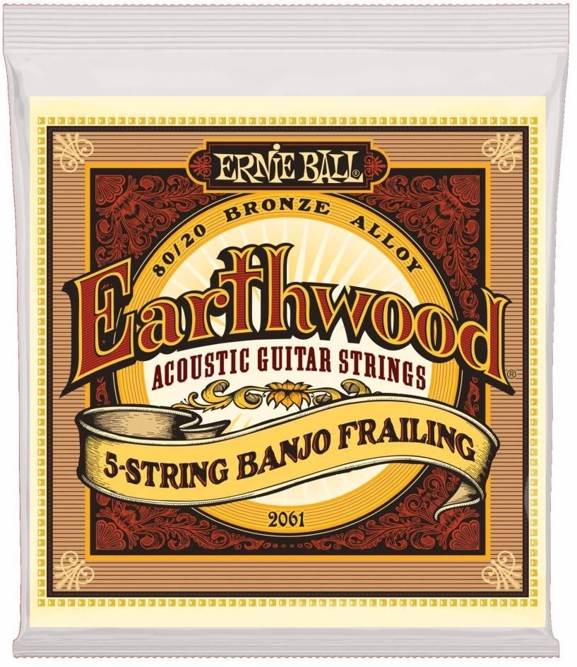 Ernie Ball 2061 Earthwood 80/20 5 String Banjo, Loop End