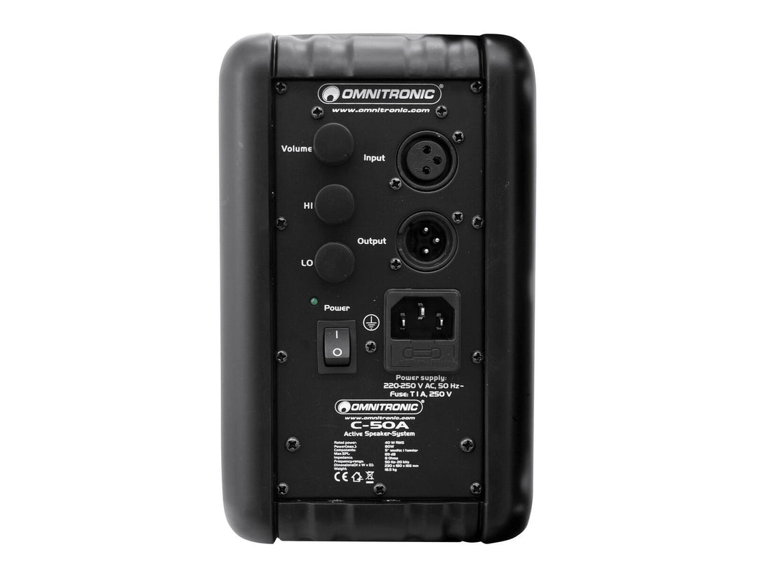 OMNITRONIC C-50A actif noir 2x
