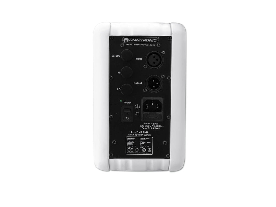 OMNITRONIC C-50A actif blanc 2x