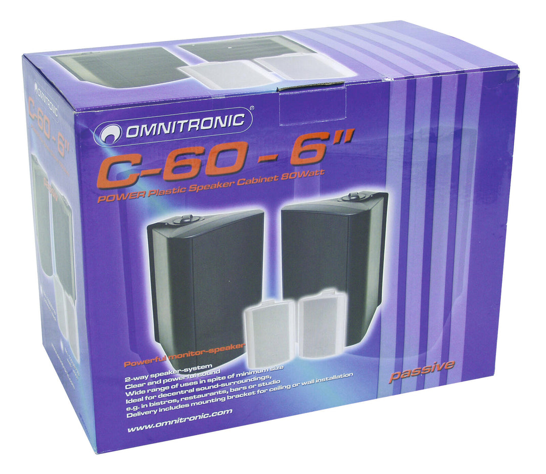 OMNITRONIC C-60 noir 2x