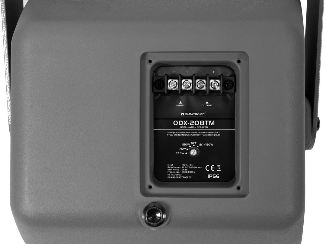 OMNITRONIC ODX-208TM Enceinte d’installation 100V gris dark