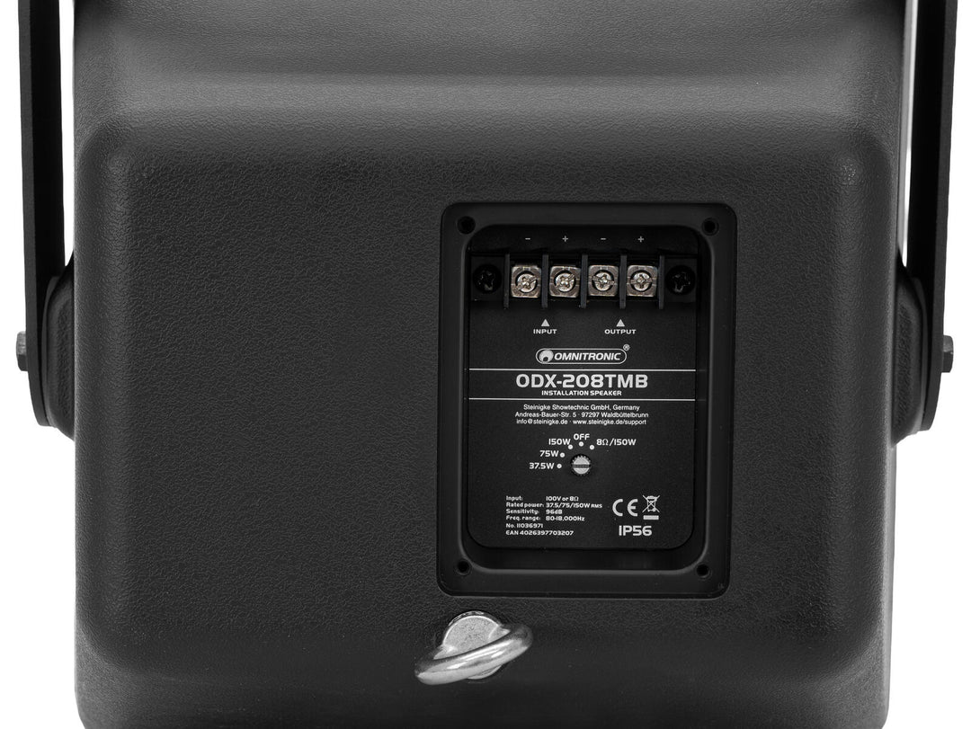 OMNITRONIC ODX-208TMB enceinte d'installation 100V noire