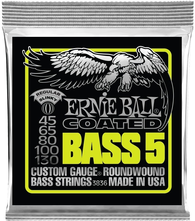 Ernie Ball 3836 Coated Regular Slinky 5 cordes - cordes de basse