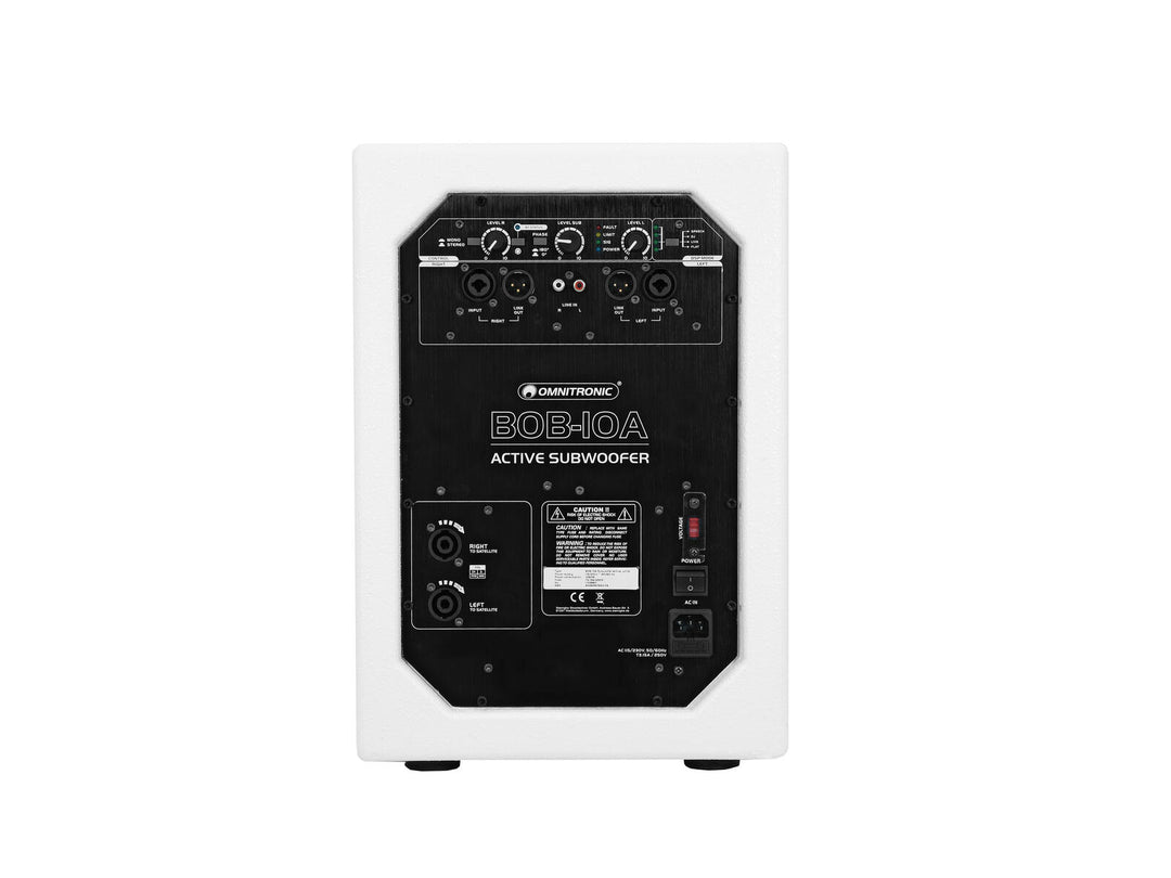 OMNITRONIC BOB-10A Caisson de basses actif blanc