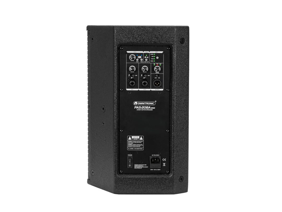 OMNITRONIC PAS-208A MK4 2-way Top, actif, DSP, BT