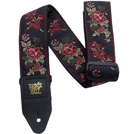 Ernie Ball EB-4142 Sangle jacquard Red Rose Jaquard