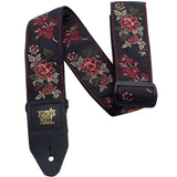 Ernie Ball EB-4142 Sangle jacquard Red Rose Jaquard