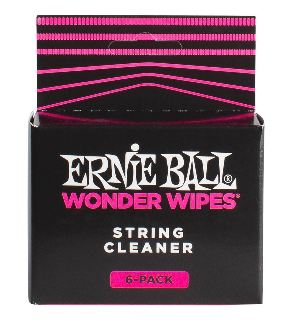 Ernie Ball EB-4277 Wonder Wipes, nettoyant pour cordes, 6 pcs