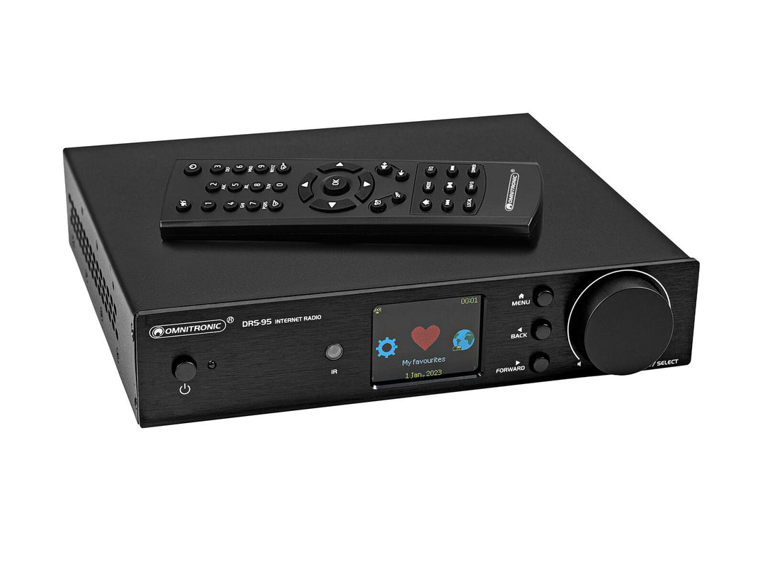 OMNITRONIC DRS-95 Radio Internet avec DAB+ et Bluetooth