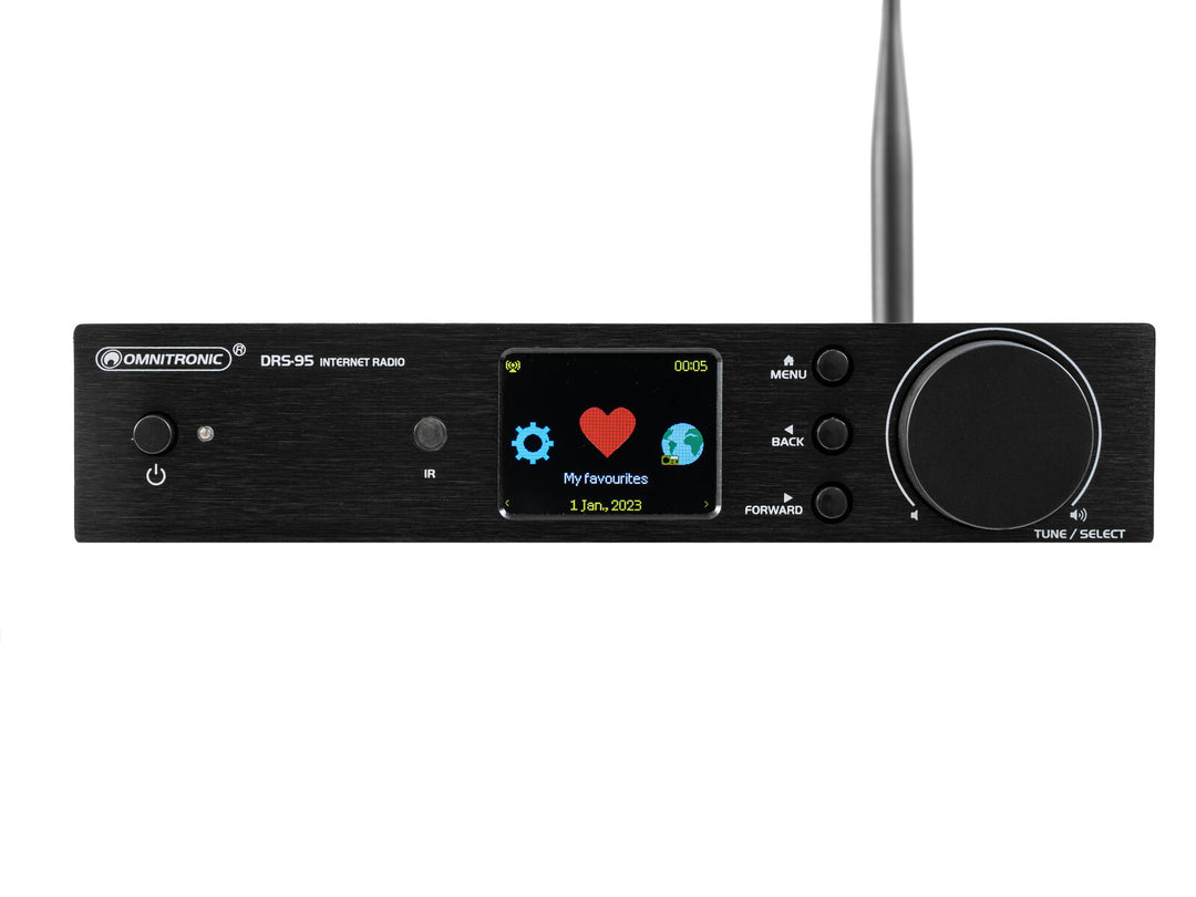 OMNITRONIC DRS-95 Radio Internet avec DAB+ et Bluetooth