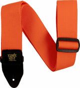 Ernie Ball 5353 Sangle poly pour Guitares orange avec cuir Black