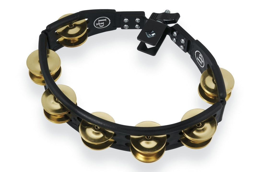 Tambourin Latin Percussion Cyclops montable - Jingles en laiton, noir (LP175)