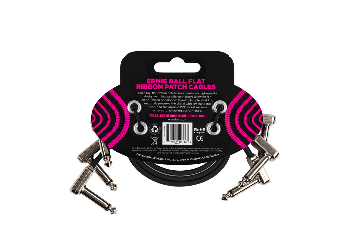 Ernie Ball 6222 Câble Patch 3-Pack (30cm)