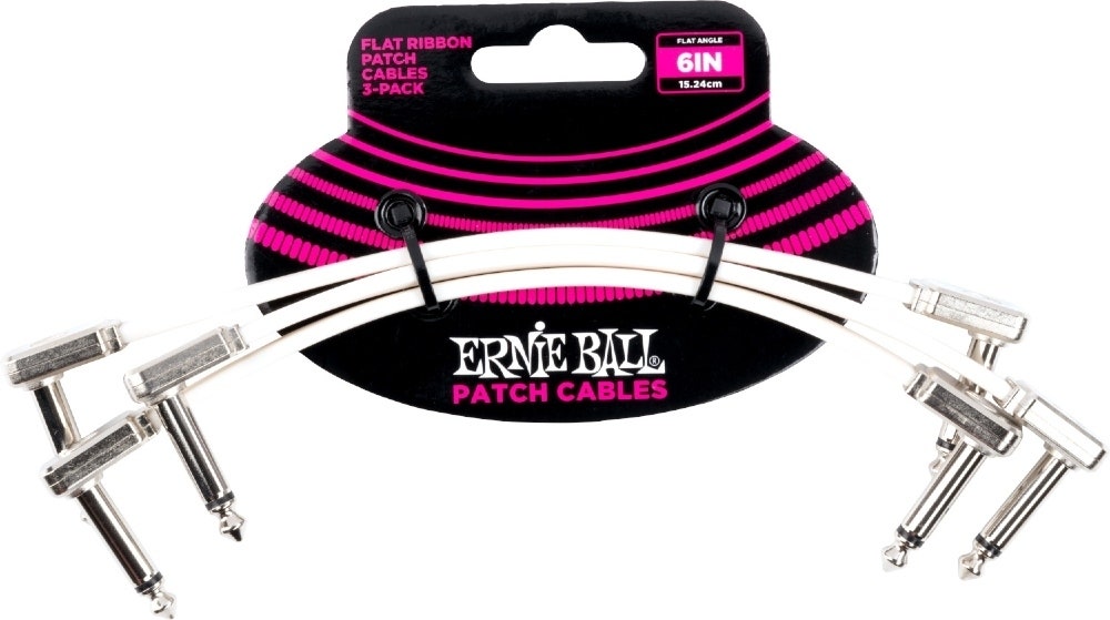 Ernie Ball EB-6385, Patch plat White, pack de 3