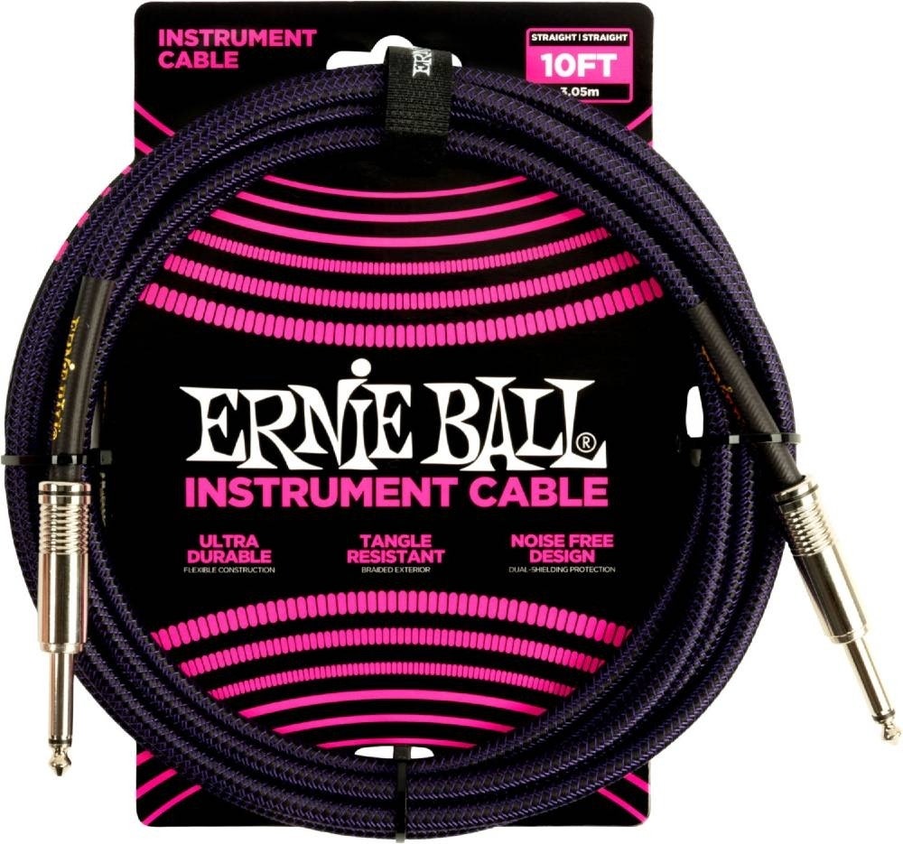 Ernie Ball 6393 Câble instrument Black 3 Meter (15 ft) - Bla