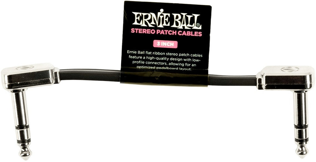 Ernie Ball-6407 Stereo (TRS) câble patch plat 7,5cm