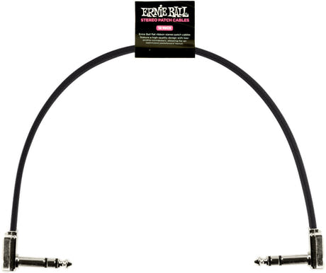 Ernie Ball-6409 Câble patch stéréo (TRS) plat, 30cm.