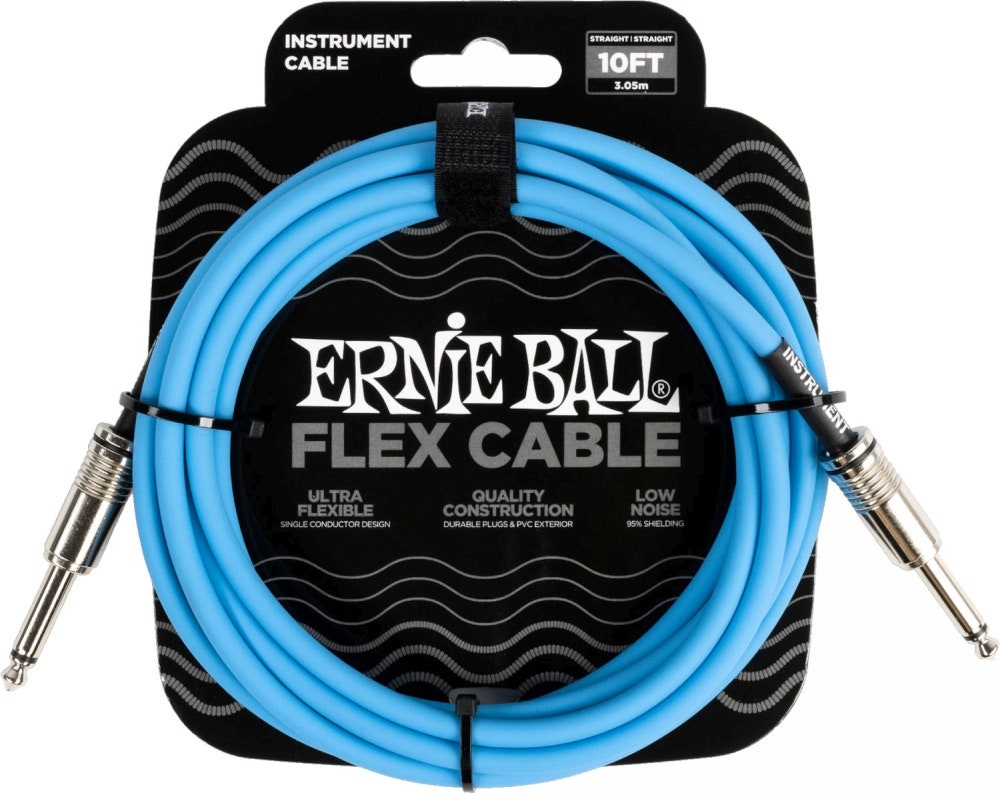 Ernie Ball 6412 FLEX Instrument Cable 3m - Bleu