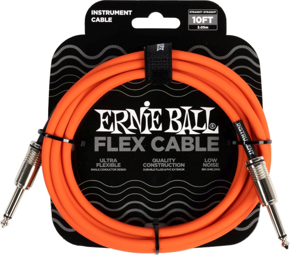 Ernie Ball 6416 FLEX Câble instrument 3m - Orange