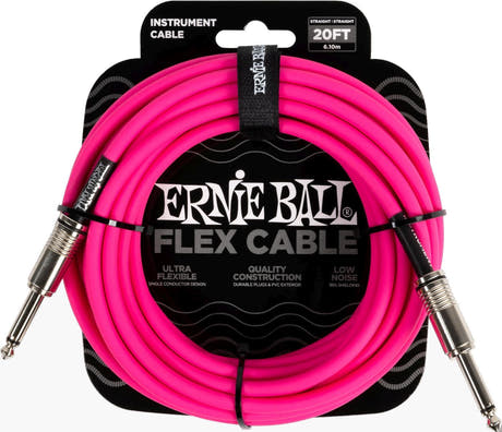 Ernie Ball 6418 Câble instrument FLEX 6m - Rose