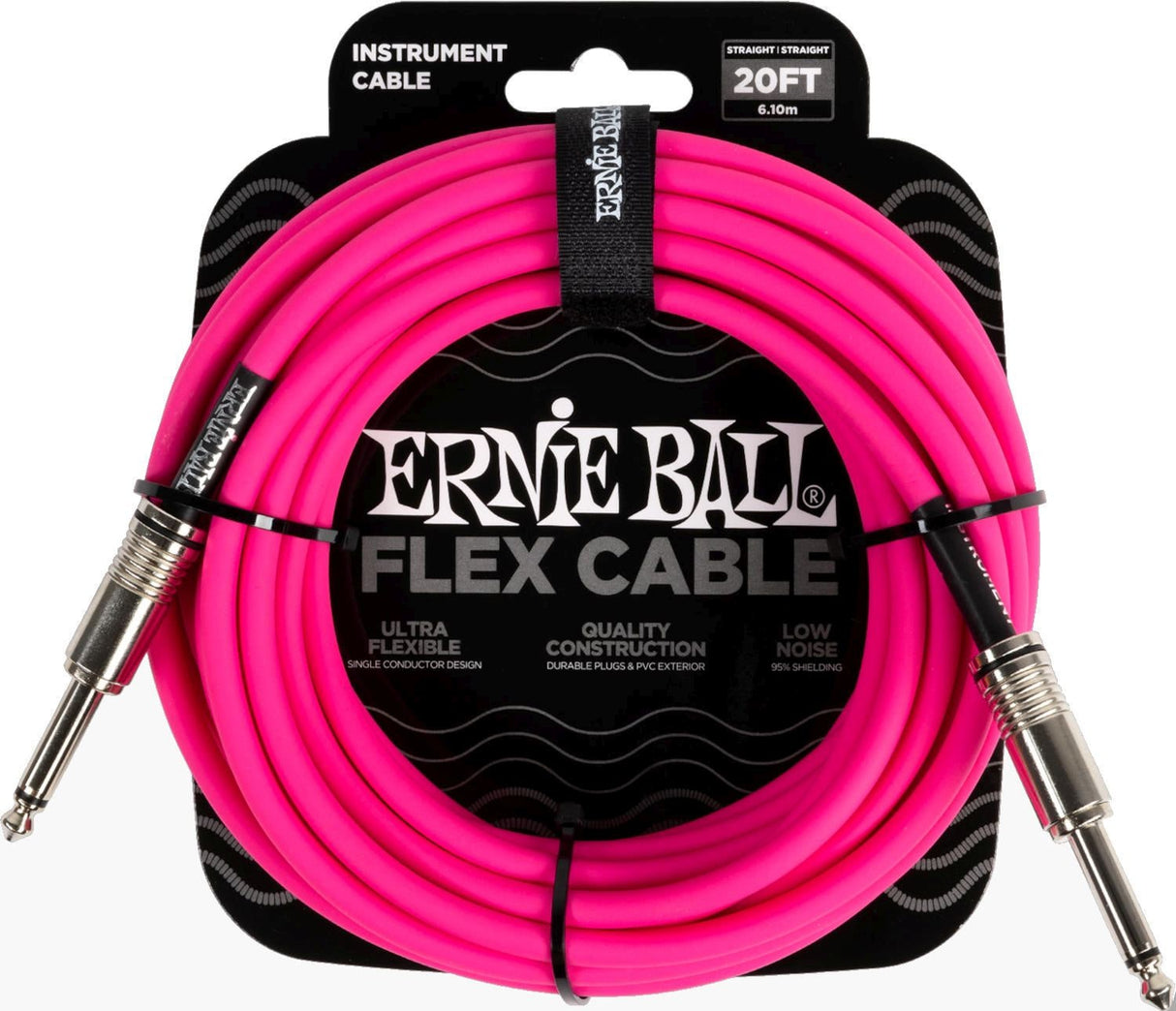 Ernie Ball 6418 Câble instrument FLEX 6m - Rose