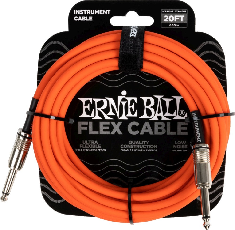 Ernie Ball 6421 FLEX Câble instrument 6m - Orange