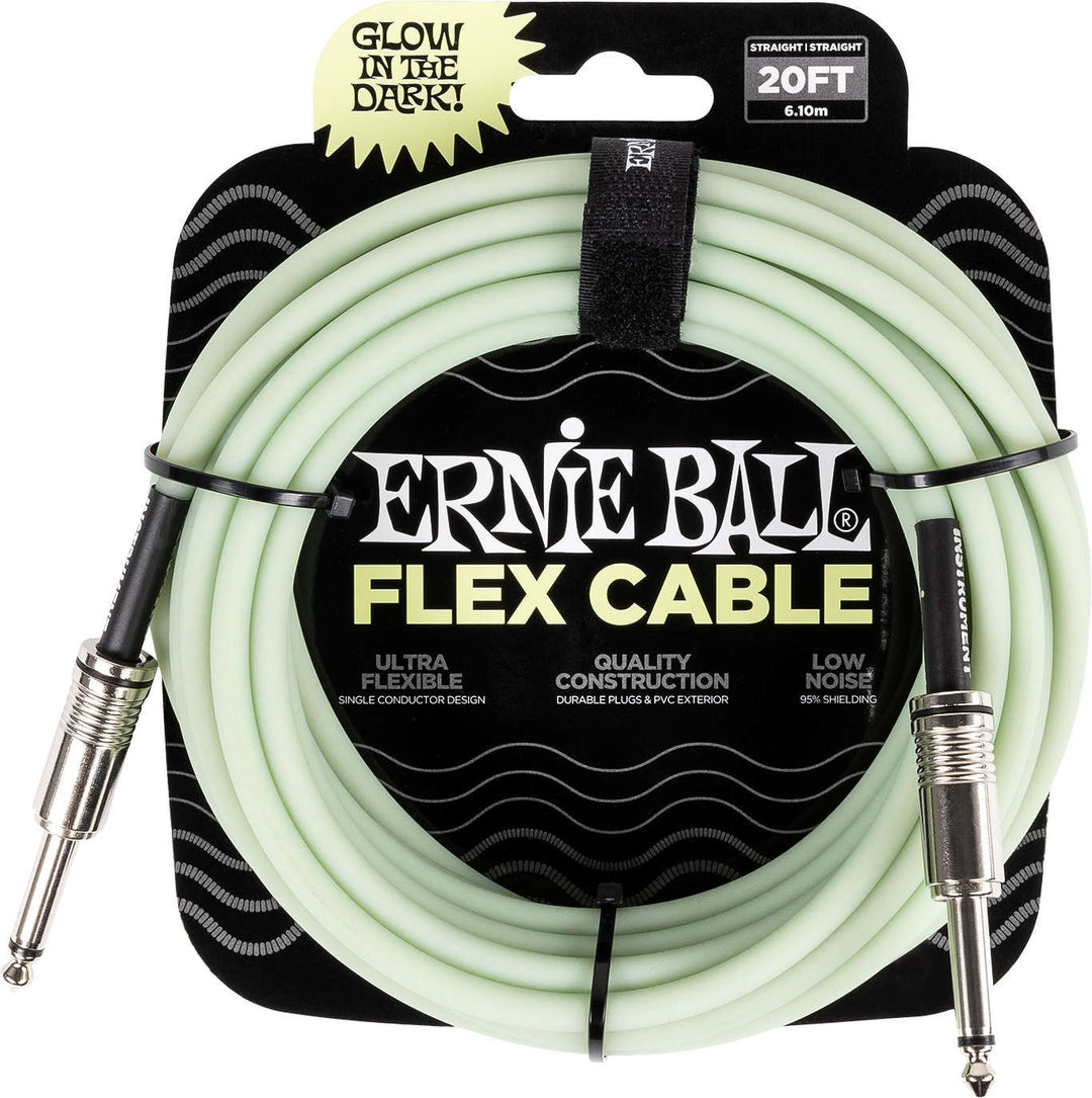Ernie Ball 6437 FLEX câble d'instrument 6m - Glow In The Dark