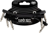 Ernie Ball 6443 Câble patch Flex Black 7,5cm lot de 3