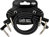 Ernie Ball 6445 Câble patch Flex Black 30cm lot de 3