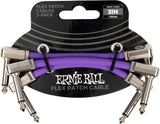 Ernie Ball 6451 Câble patch Flex Violet 7,5cm lot de 3