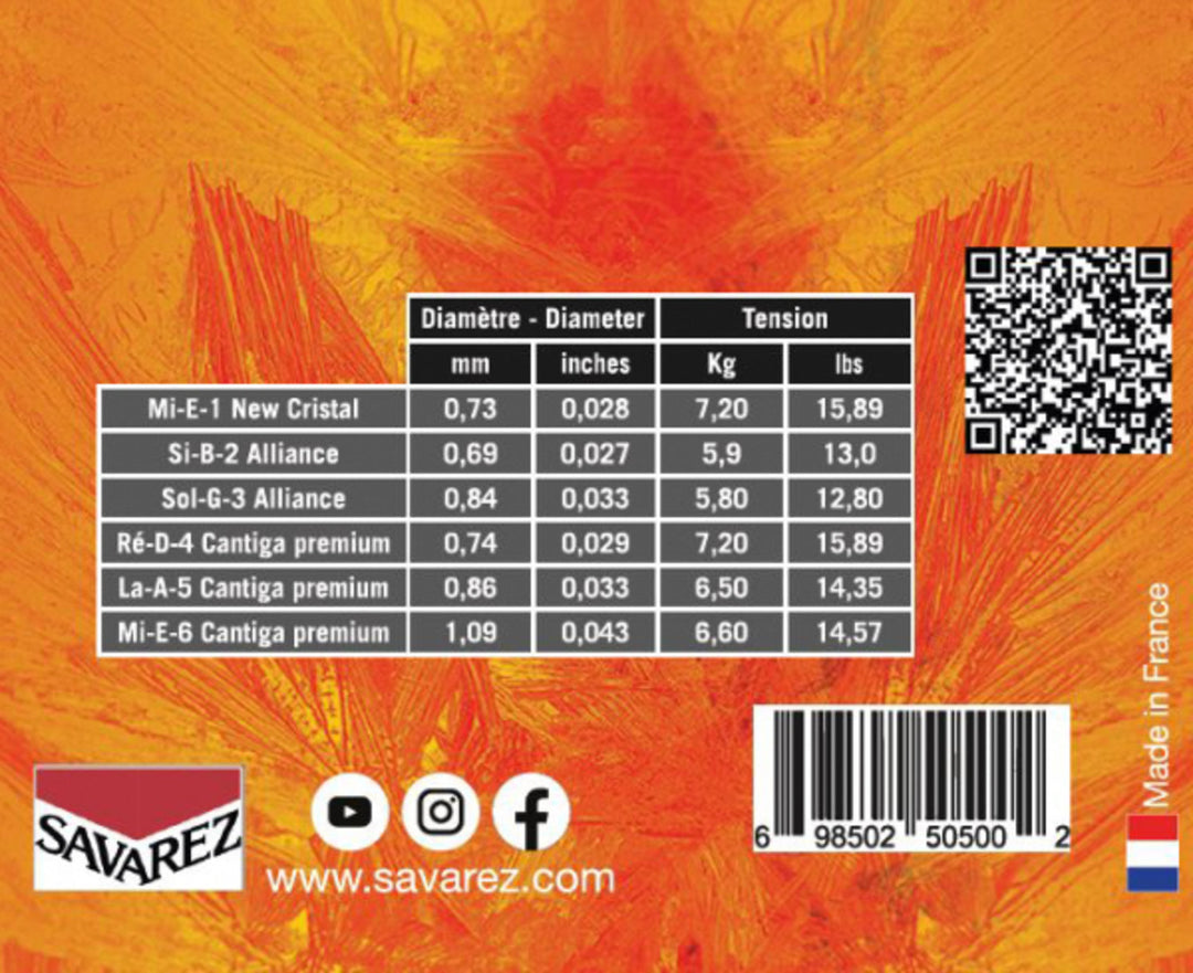 Savarez Strings pour guitares classiques Evolution Cantiga Premium - set 510ERP (normal/medium)