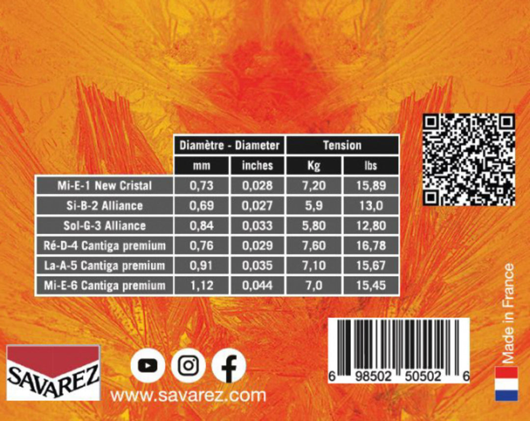 Savarez cordes pour guitare classique Evolution Cantiga Premium - Set 510ERJP (mixed)