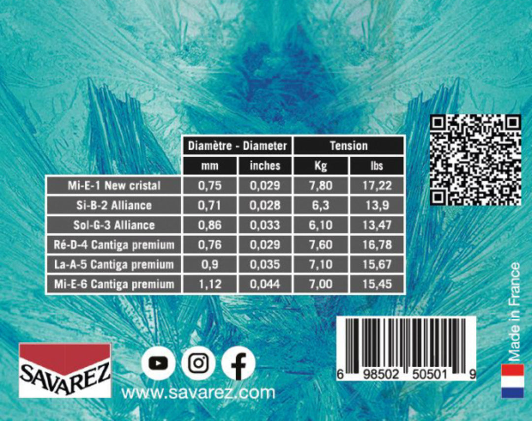 Savarez Cordes pour guitare classique Evolution Cantiga Premium - Set 510EJP (fort)