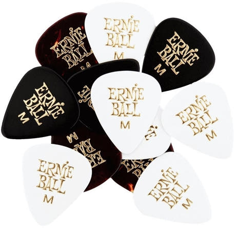 Ernie Ball EB-9178 Médiators en cellulose moyen, mixtes, lot de 12