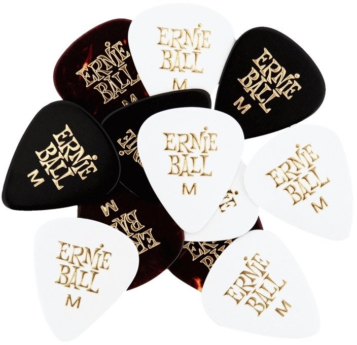Ernie Ball EB-9178 Médiators en cellulose moyen, mixtes, lot de 12