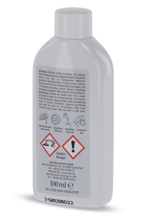 Vido mousse de polissage pour surfaces argentées, 100 ml