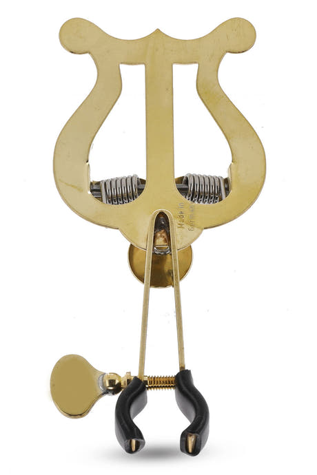 GEWA lyre pour trompettes, petite, laiton jaune, avec pince