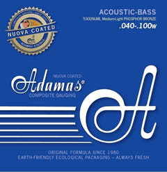 Cordes Adamas pour basse acoustique Nuova coated - Set 4 cordes med-light (5300NU-ML)