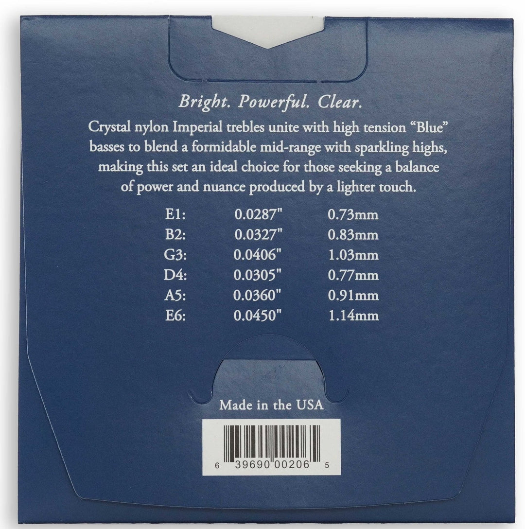 Augustine Cordes pour guitare classique Imperial Crystal Nylon medium - Set Imperial Blue (medium/high)