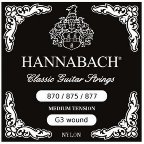 Hannabach 877MT corde G filée aluminium, medium tension