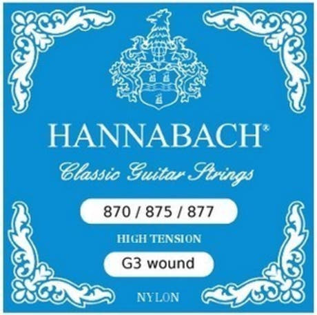 Hannabach 877HT corde de sol enroulée d’aluminium pour guitare classique, high tension