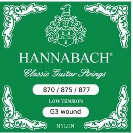 Hannabach 877LT G3 enroulée d’aluminium pour guitare classique, low tension