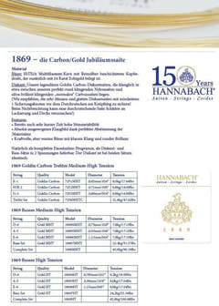 Cordes pour guitare classique Hannabach Serie 1869 Carbon/Gold MHT - Set MHT (1869MHT)