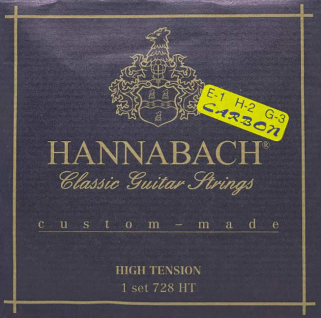 Cordes Hannabach pour guitare classique Series 728 Custom Made Carbon - Jeu avec aigus en carbone (728HTC)
