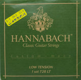 Hannabach 728LTC Custom Made jeu avec cordes aiguës en carbone, faible tension